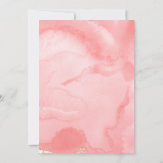 Blush Pink Gold Fairytale Wedding Shower nodigt u (Achterkant)