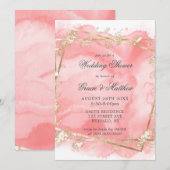 Blush Pink Gold Fairytale Wedding Shower nodigt u (Voorkant / Achterkant)