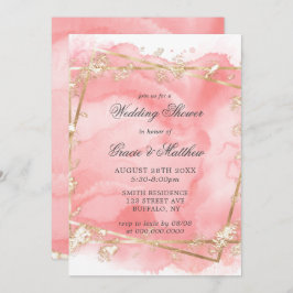 Blush Pink Gold Fairytale Wedding Shower nodigt u 