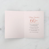 Blush Pink Gold Floral 60e verjaardag (Binnen)
