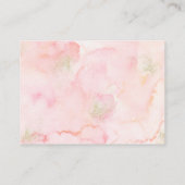 Blush Pink & Gold Floral Baby shower Book Request Informatiekaartje (Achterkant)