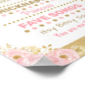 Blush Pink Gold Floral Crown Princess Milestone Poster (Hoek)