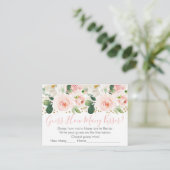 Blush Pink Gold Floral denk eens hoeveel schoeisel Informatiekaartje (Staand voorkant)