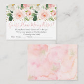 Blush Pink Gold Floral denk eens hoeveel schoeisel Informatiekaartje (Voorkant / Achterkant)