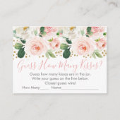 Blush Pink Gold Floral denk eens hoeveel schoeisel Informatiekaartje (Voorkant)