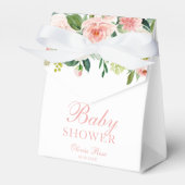 Blush Pink Gold Floral Sower Elegant Bedankdoosjes (Voorkant Zijde)