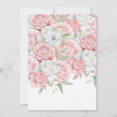 Blush Pink Gold Floral Sparkle Vrijgezellenfeest Kaart (Achterkant)