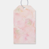 Blush Pink & Gold Floral Vrijgezellenfeest Cadeaulabel (Achterkant)