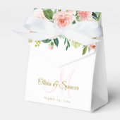 Blush Pink Gold Floral Wedding Elegant Bedankdoosjes (Voorkant Zijde)