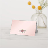 Blush Pink Gold Floral Wedding Plaatskaartje (Achterkant)