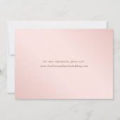 Blush Pink Gold Floral Wedding Save The Date Kaart (Achterkant)