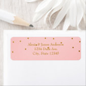 Blush Pink Gold Foil Elegant Invitation Labels (Insitu)