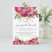Blush Pink Gold Foil Rozen Vrijgezellenfeest Kaart (Staand voorkant)