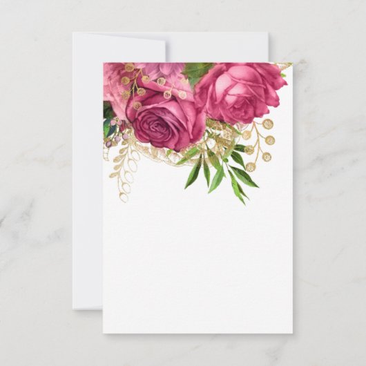 Blush Pink Gold Foil Rozen Vrijgezellenfeest Kaart (Achterkant)