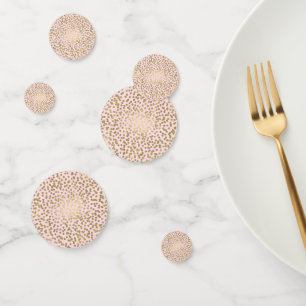 Blush Pink & Gold Foil Shiny Birthday Party Confetti