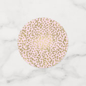 Blush Pink & Gold Foil Shiny Birthday Party Confetti (Kleine voorkant)