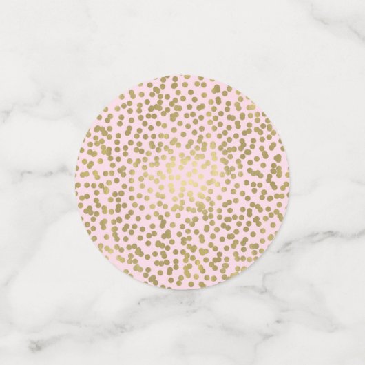 Blush Pink & Gold Foil Shiny Birthday Party Confetti (Kleine voorkant)