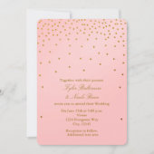 Blush Pink & Gold Foil Stippen Kaart (Voorkant)