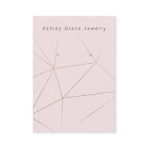 Blush Pink Gold Geometric Earring Card