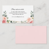 Blush Pink Gold Geometric Weddenwebsite - Gegevens Informatiekaartje (Voorkant / Achterkant)