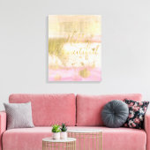 Blush Pink Gold Glam Waterverf Hallo Canvas Afdruk (Insitu (Woonkamer))
