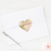 Blush Pink Gold Glam Waterverf Hallo Hart Sticker (Envelop)