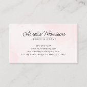 Blush Pink Gold Glitter Agaat Oogwimpers Brows Visitekaartje (Voorkant)