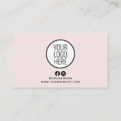 Blush Pink Gold Glitter Appointment Kaart Visitekaartje (Achterkant)