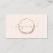 Blush Pink Gold Glitter Circle Logo Moderne