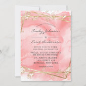 Blush Pink Gold Glitter Fairytale Weddenschap Kaart (Voorkant)