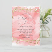 Blush Pink Gold Glitter Fairytale Weddenschap Kaart (Staand voorkant)