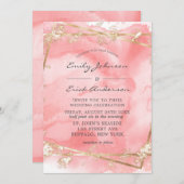 Blush Pink Gold Glitter Fairytale Weddenschap Kaart (Voorkant / Achterkant)