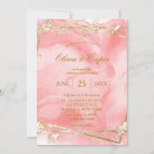 Blush Pink Gold Glitter Fairytale Weddenschap Kaart (Voorkant)