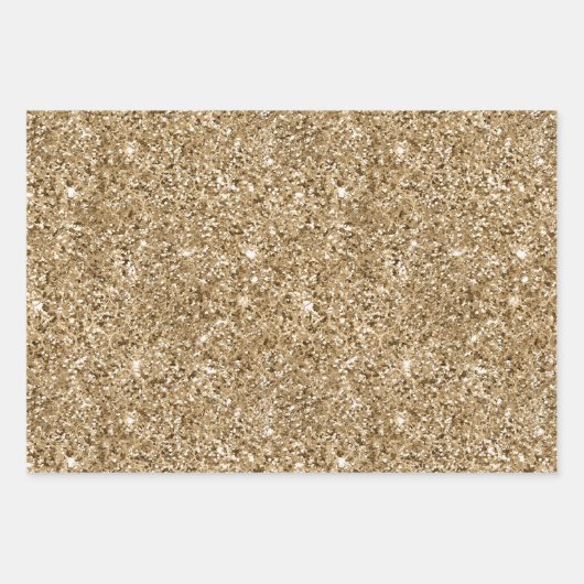 Blush Pink Gold Glitter Glam Inpakpapier Vel (Voorkant 3)