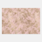 Blush Pink Gold Glitter Glam Inpakpapier Vel (Voorkant)