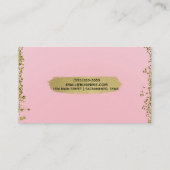 Blush Pink Gold Glitter Glam Modern Chic Visitekaartje (Achterkant)