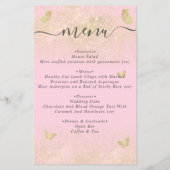 Blush Pink Gold Glitter Gown Quinceanera Zitmenu (Achterkant)