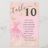 Blush Pink Gold Glitter Gown Quinceanera Zitmenu (Voorkant)