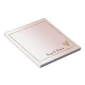 Blush Pink Gold Glitter Hart Notitieblok (Schuin)