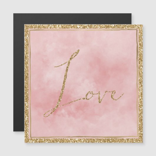 Blush Pink Gold Glitter Love (Voorkant / Achterkant)