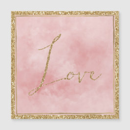 Blush Pink Gold Glitter Love