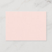 Blush Pink Gold Glitter Luier Raffle Ticket Informatiekaartje (Achterkant)