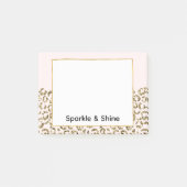 Blush Pink Gold Glitter Luipaard Post-it® Notes (Voorkant)