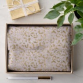 Blush Pink Gold Glitter Luipaard Print Tissuepapier (Geschenk)