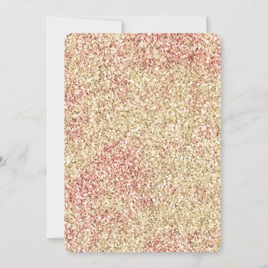 Blush Pink Gold Glitter Ombre Kaart (Achterkant)