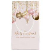 Blush Pink Gold Glitter Ornament Klein Cadeauzakje (Voorkant)