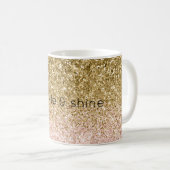 Blush Pink Gold Glitter Sparkle        Koffiemok (Voorkant rechts)