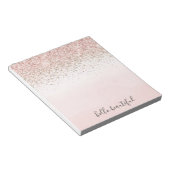 Blush Pink Gold Glitter Sparkle Ombre Notitieblok (Schuin)