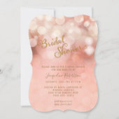 Blush Pink Gold Glitter Sparkle Vrijgezellenfeest Kaart (Voorkant)