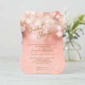 Blush Pink Gold Glitter Sparkle Vrijgezellenfeest Kaart (Staand voorkant)